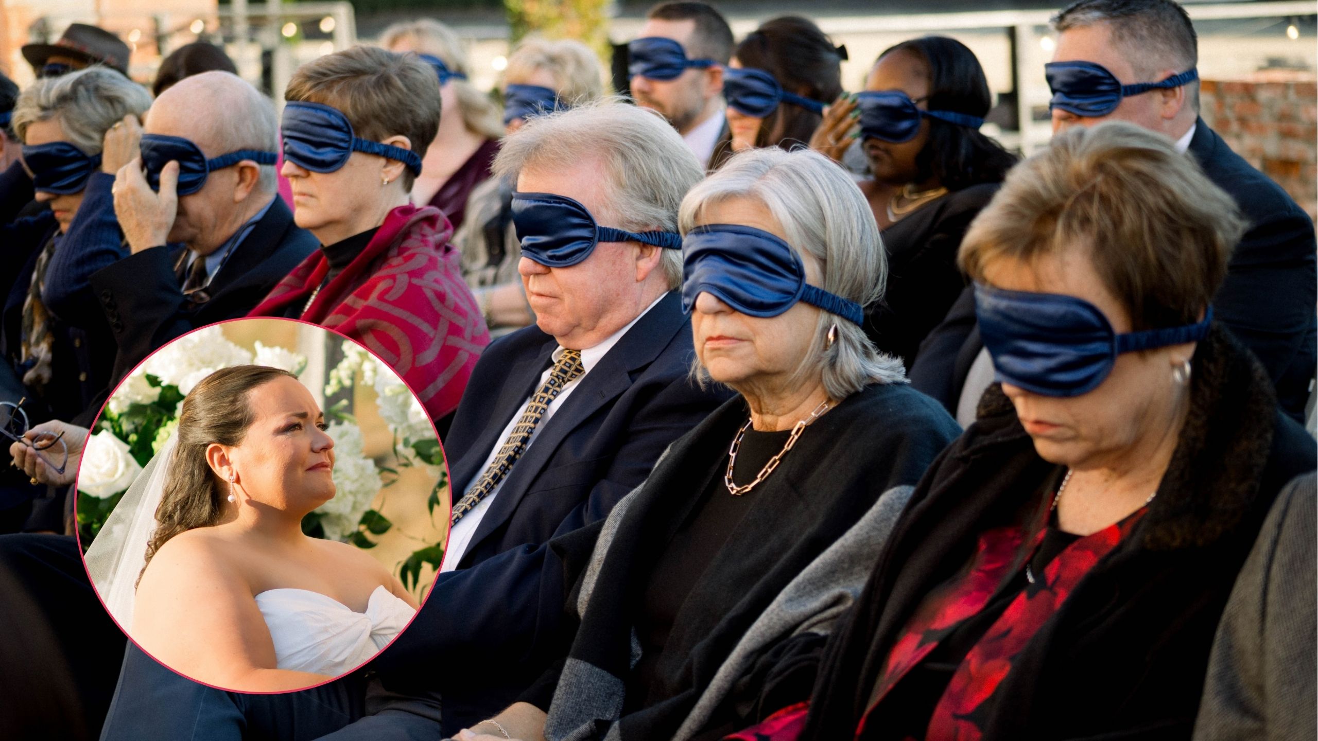 Video thumbnail for Wedding Guests Asked To Wear Eye Masks To Experience Ceremony Like Blind Bride