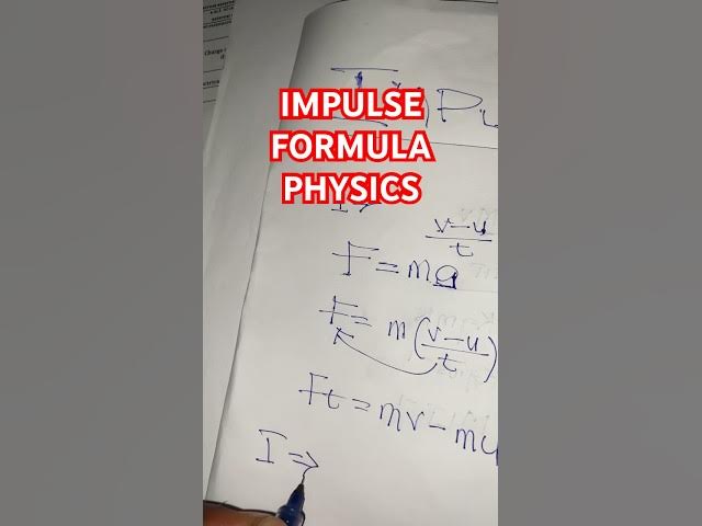 'Video thumbnail for Impulse formula physics'