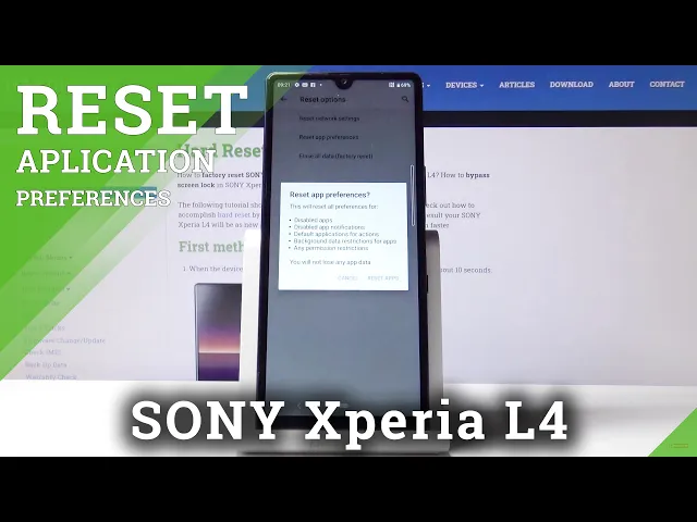 Video thumbnail for How to Reset App Preferences in SONY Xperia L4 – Delete App Settings