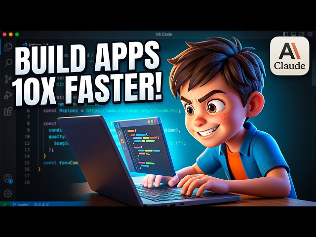 Video thumbnail for Claude Code Tutorial - Build Apps 10x Faster with AI