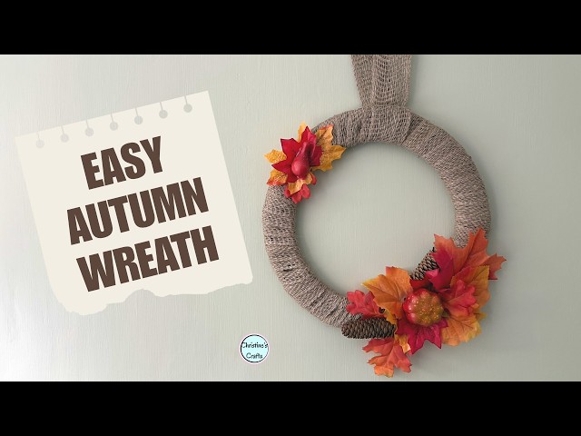 Video thumbnail for DIY Fall Decor: The Easiest Burlap Wreath You Will Ever Make