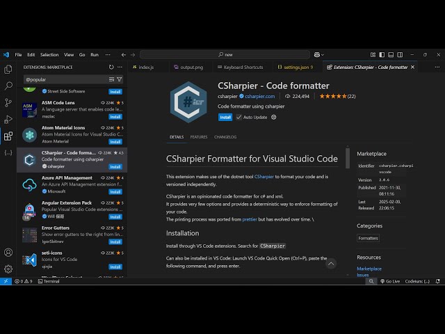 Video thumbnail for Boost Your C# Development with CSharpier in VS Code! ✨ Perfect Code Formatting with Just a Click!