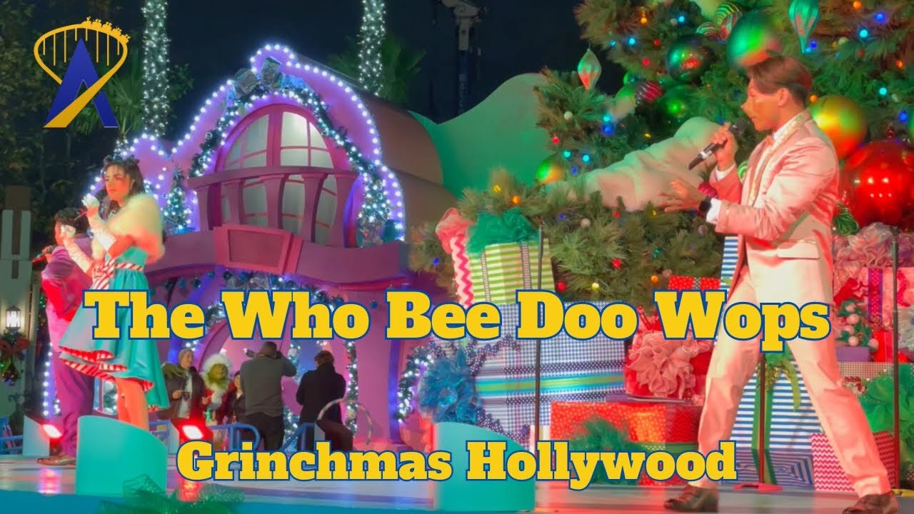 Video thumbnail for The Who Bee Doo Wops Show from Grinchmas at Universal Studios Hollywood