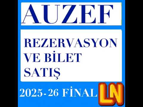 Video thumbnail for Rezervasyon ve Bilet Satış 2025-2026 Final Soruları