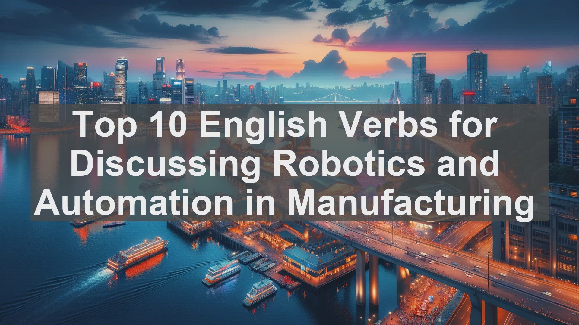 'Video thumbnail for Top 10 English Verbs for Discussing Robotics and Automation in Manufacturing'
