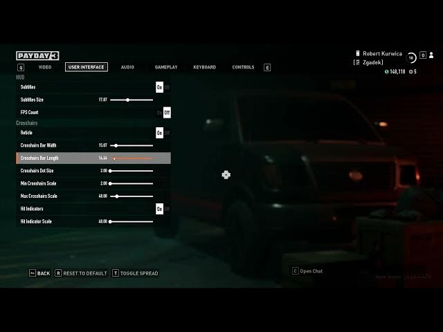Video thumbnail for How To Adjust Crosshair In Payday 3