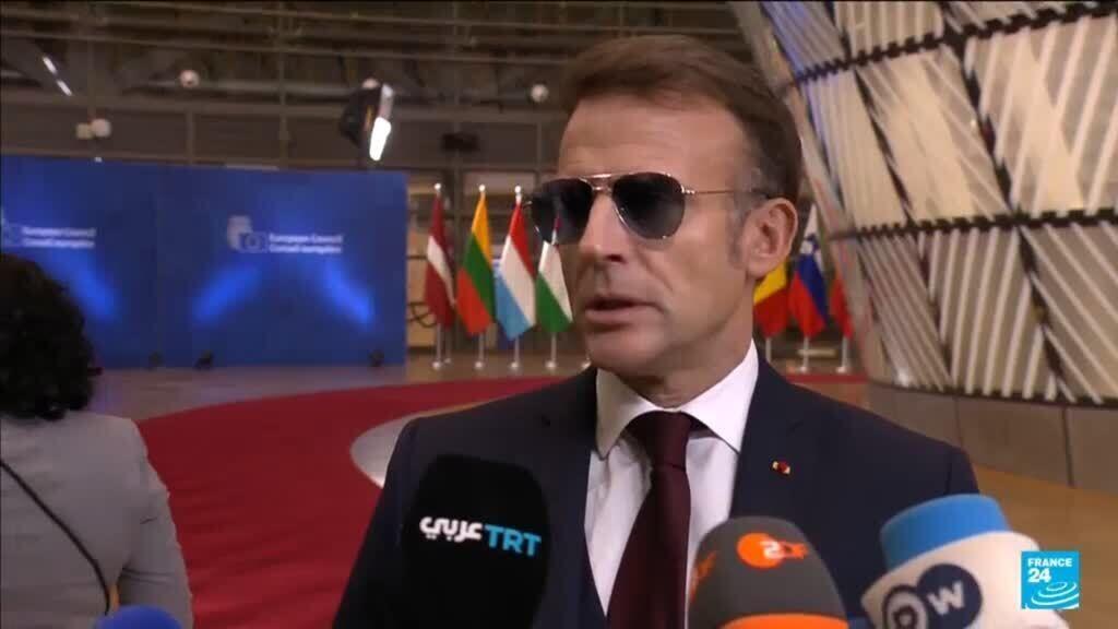 Video thumbnail for EU must remain vigilant and ready to respond to threats, Macron says