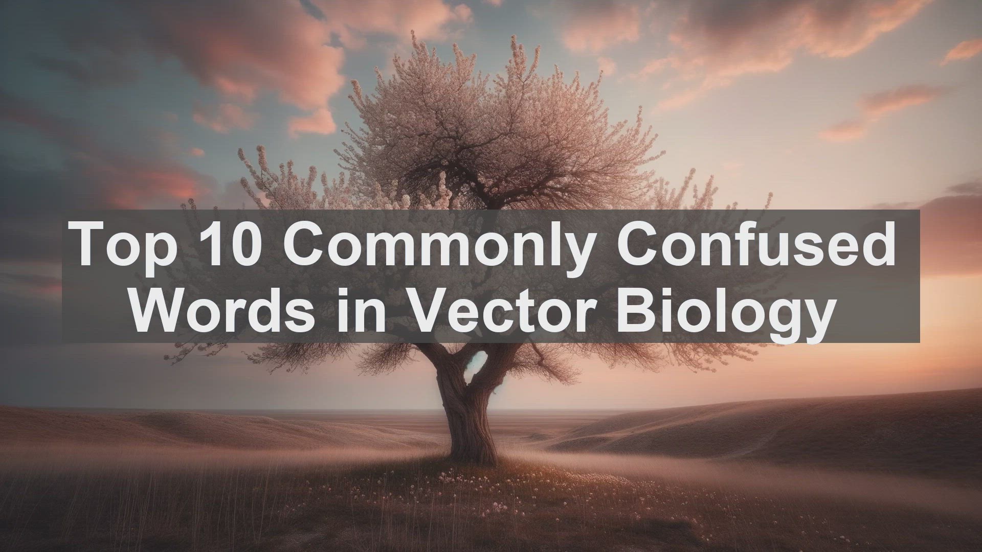 'Video thumbnail for Top 10 Commonly Confused Words in Vector Biology'