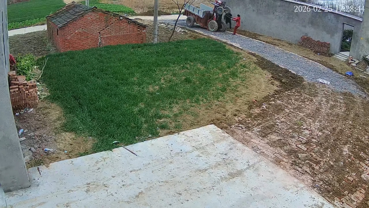 Video thumbnail for Tractor Rider Gets Stuck Between Tractor and Trailer!