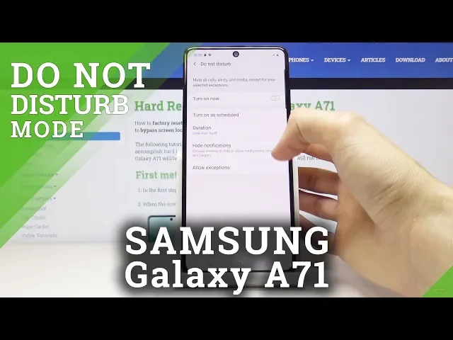 Video thumbnail for How to Switch on Do Not Disturb in SAMSUNG Galaxy A71 – DND Mode
