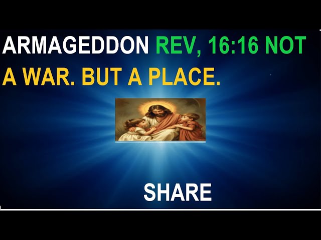 Video thumbnail for ARMAGEDDON: IS NOT A WAR WITH HUMAN.Revelation 16 :16 to 21,  is a place as mention in the bible.