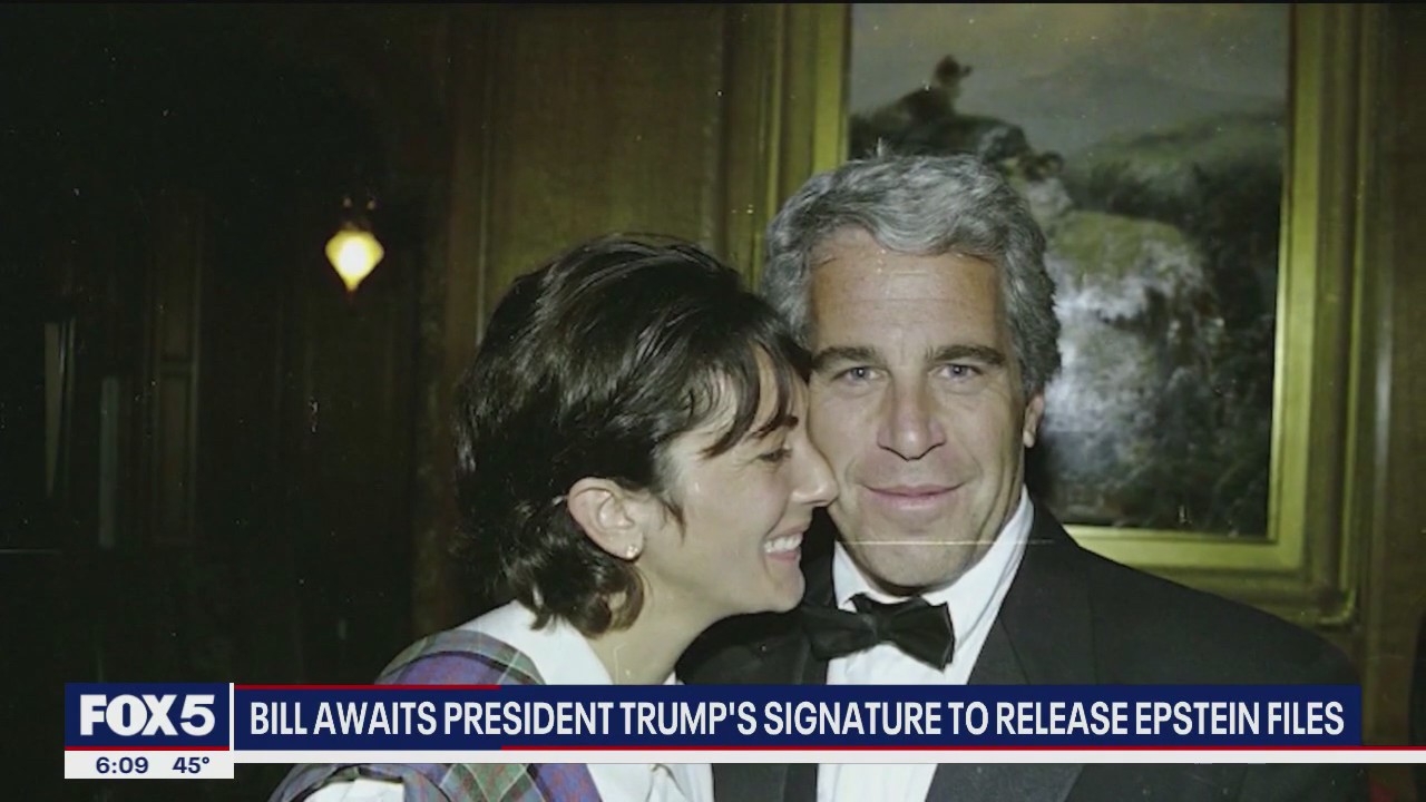 Video thumbnail for Trump expected to sign bill forcing release of Jeffrey Epstein case files