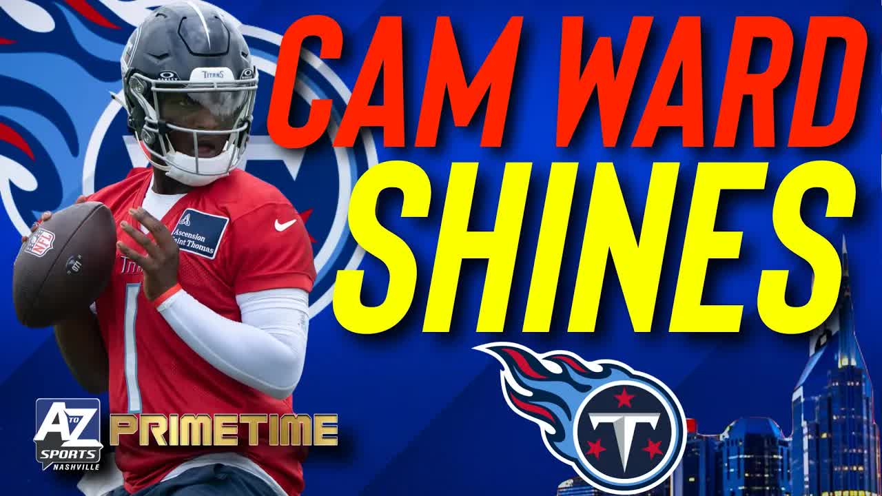 Video thumbnail for a to z sports nashville: cam ward shines! titans joint practices vs buccaneers