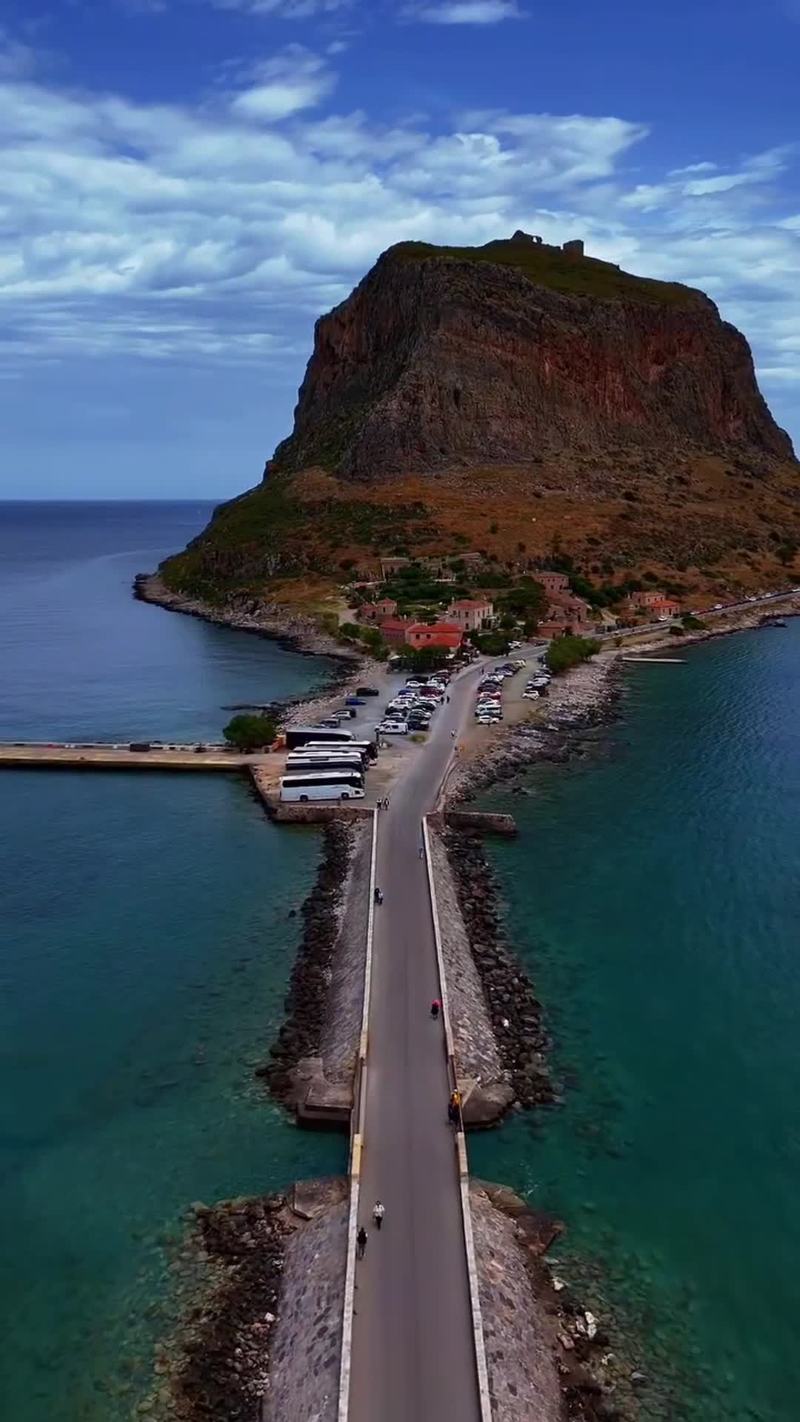 Video thumbnail for Aerial Journey over Monemvasia Castle Town in Greece