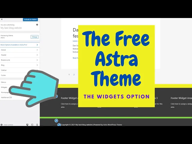 Video thumbnail for How To Customize Widgets On The Free Astra Theme
