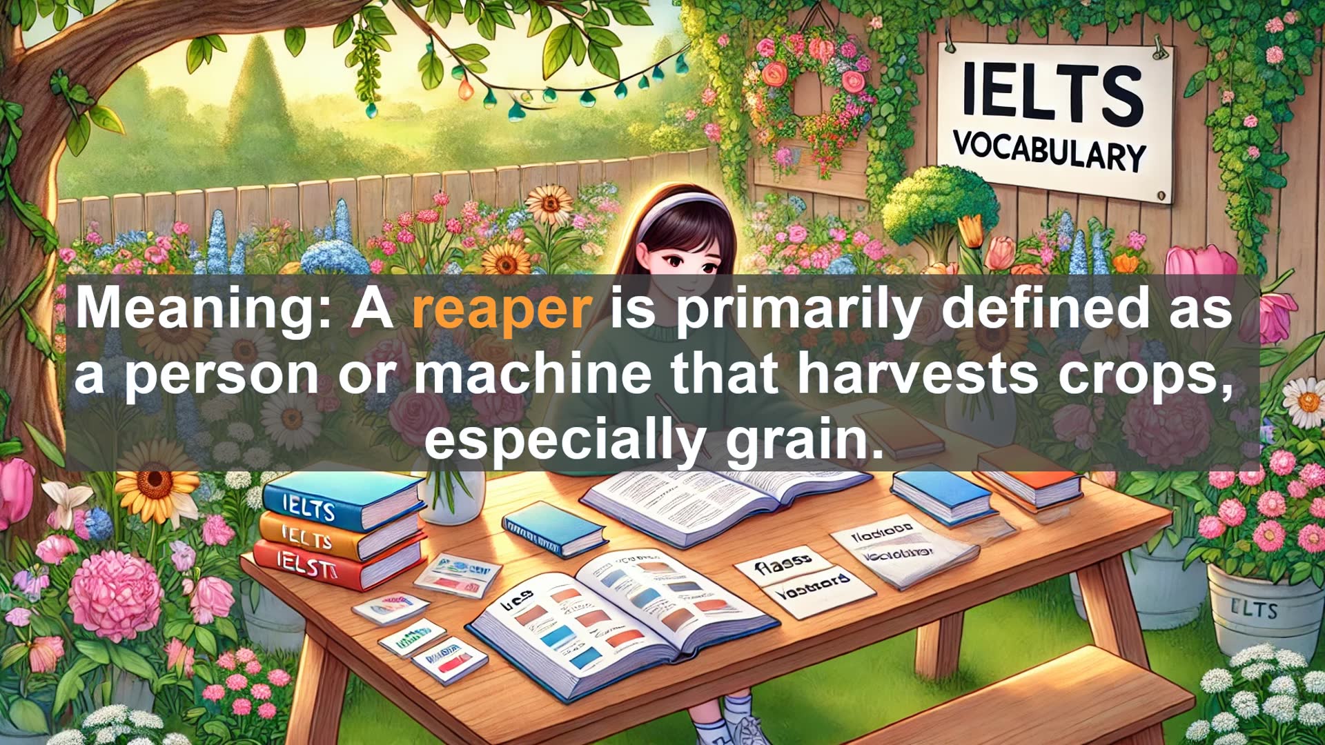 'Video thumbnail for 2000 Must Know IELTS 9.0 Vocabulary - Reaper: Dual Meanings in IELTS Vocabulary'