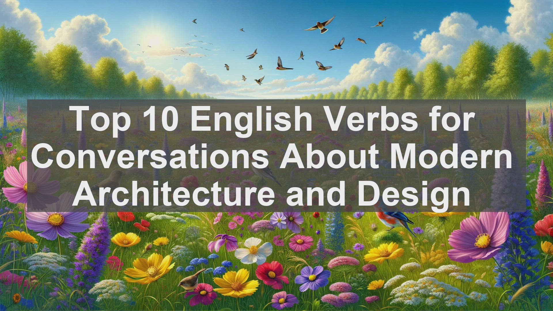 'Video thumbnail for Top 10 English Verbs for Conversations About Modern Architecture and Design'