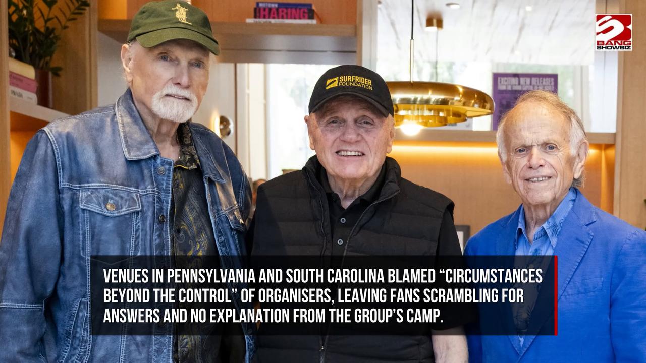Video thumbnail for The Beach Boys cancel three dates at short notice without explanation