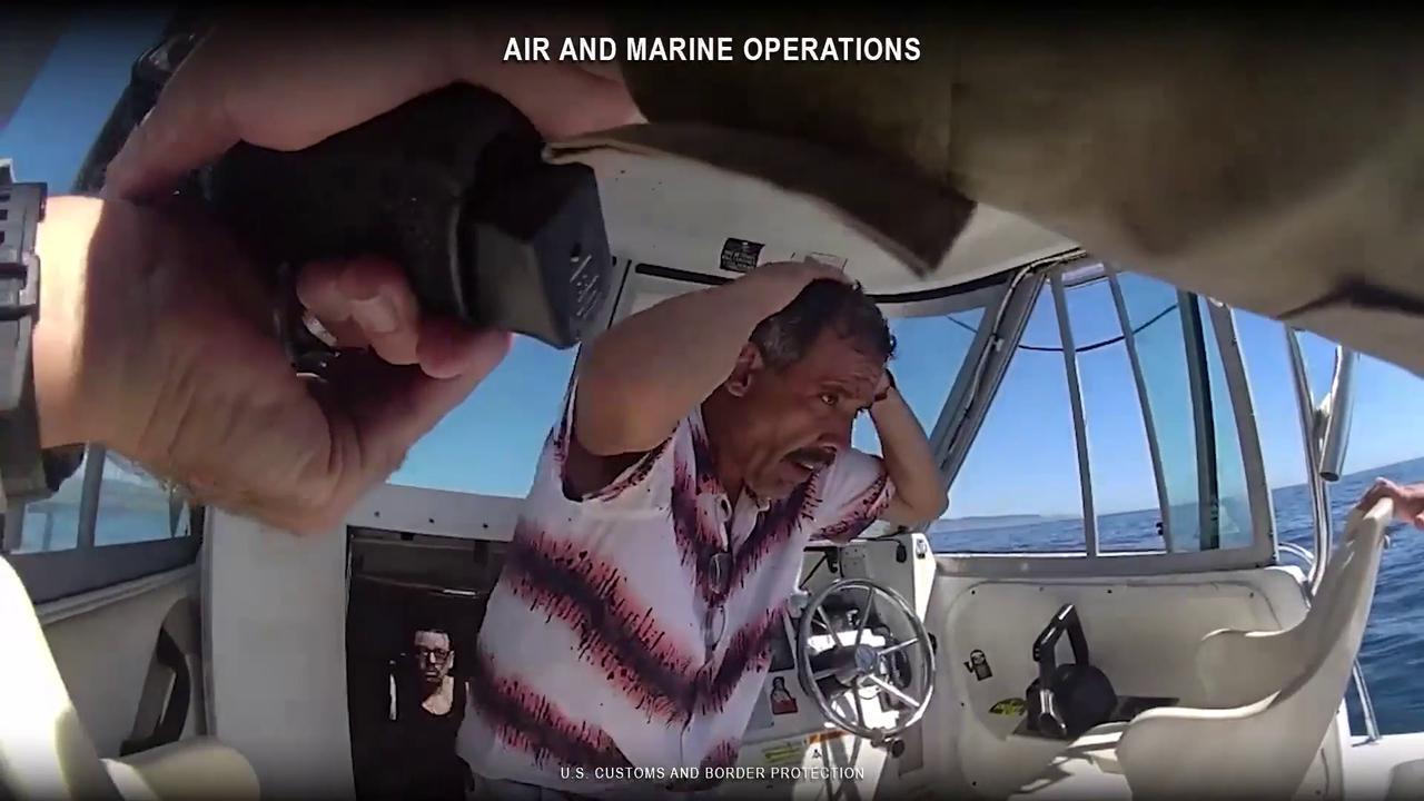 Video thumbnail for US: U.S. Border Agents Intercept Boat Carrying 14 Illegal Migrants Off California Coast.