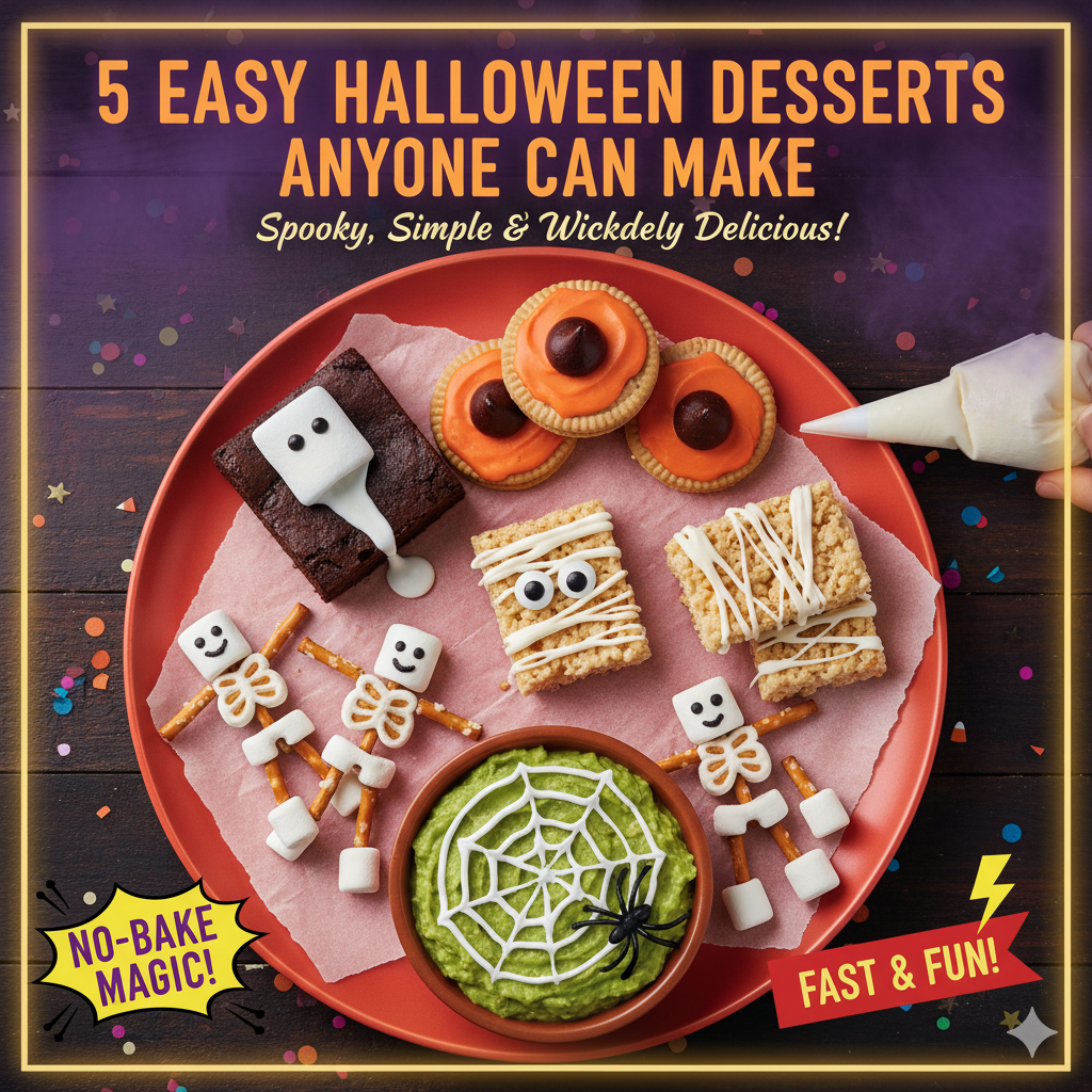 Video thumbnail for 5 Easy Halloween Desserts (Anyone Can Make!)