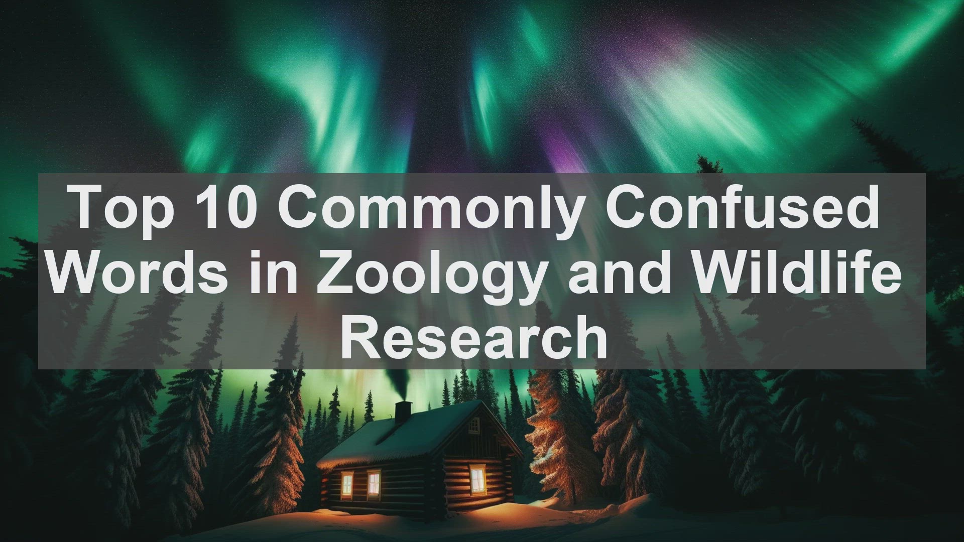 'Video thumbnail for Top 10 Commonly Confused Words in Zoology and Wildlife Research'
