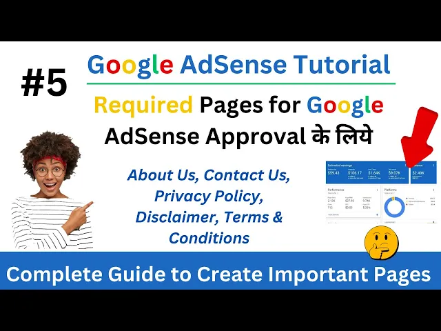 Video thumbnail for How to Create Important Pages for Site 2024 | New Guidelines for AdSense Approval