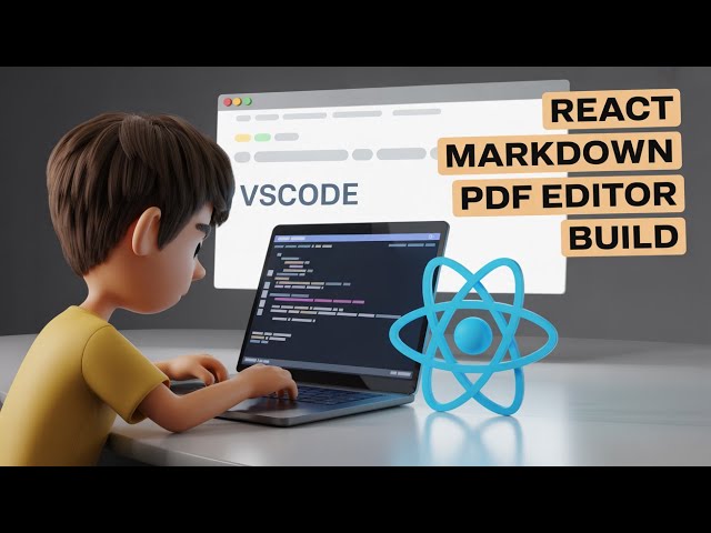 Video thumbnail for Build a React.js Markdown File to PDF Editor & Converter in Browser Using Highlight.js in Javascript