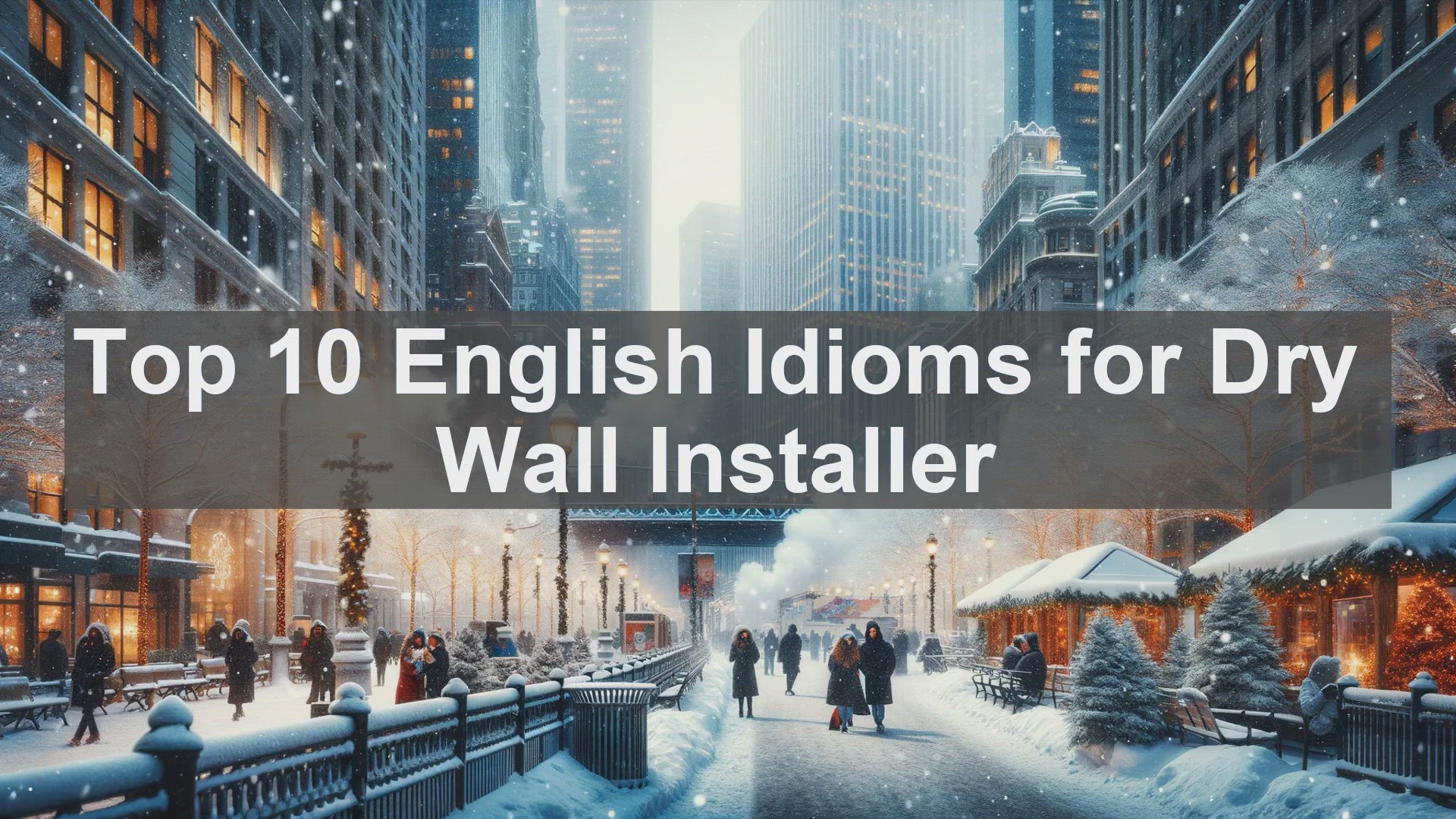 'Video thumbnail for Top 10 English Idioms for Dry Wall Installer'