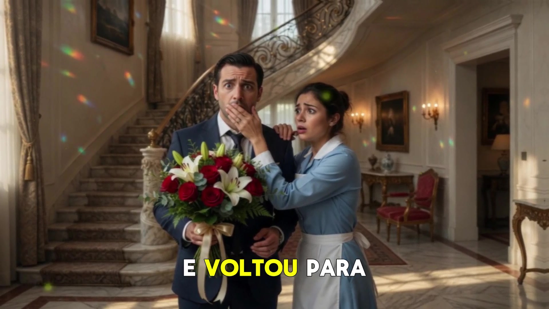 Video thumbnail for Ele Chegou Com Flores… O Que a Empregada Sussurrou Mudou Tudo