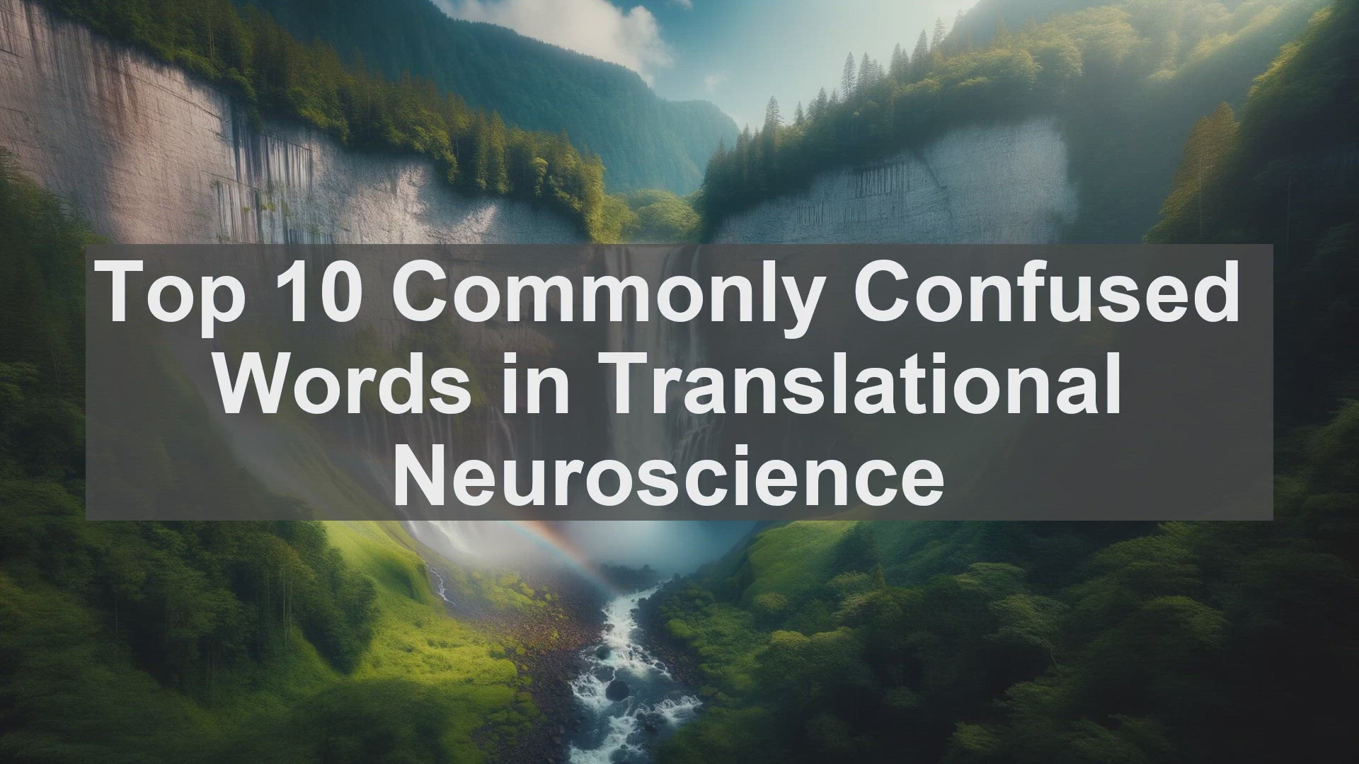 'Video thumbnail for Top 10 Commonly Confused Words in Translational Neuroscience'