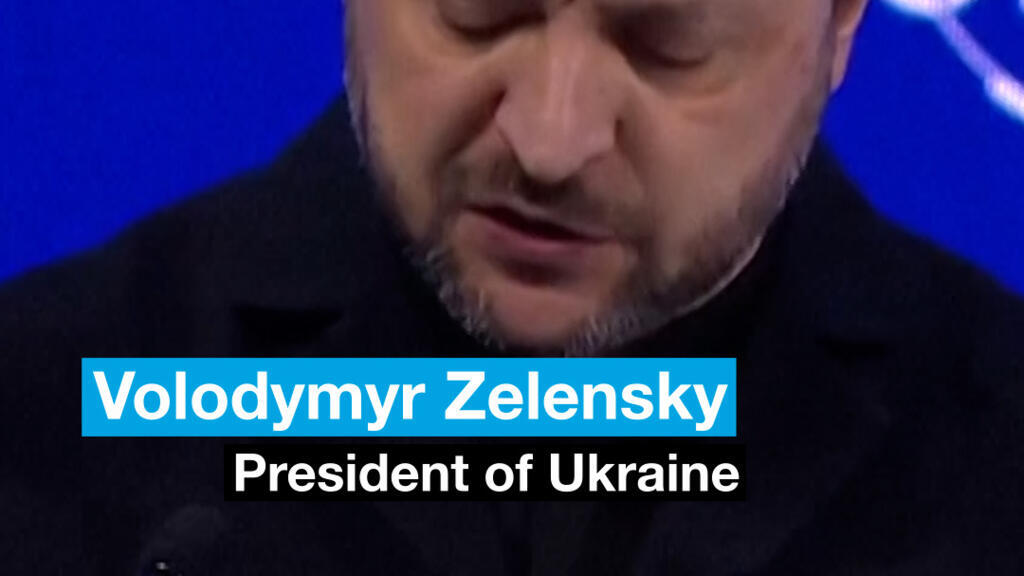 Video thumbnail for Zelensky says that "nothing has changed" since last Davos summit