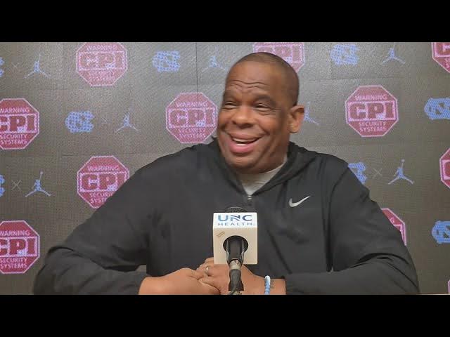 Video thumbnail for Hubert Davis press conference ahead of Wake Forest home game on Saturday #UNC