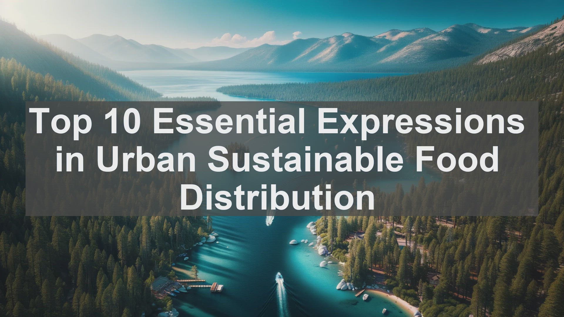 'Video thumbnail for Top 10 Essential Expressions in Urban Sustainable Food Distribution'