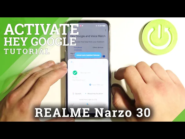 Video thumbnail for How to Send Messages via Google Assistant on REALME Narzo 30 - Use Hey Google