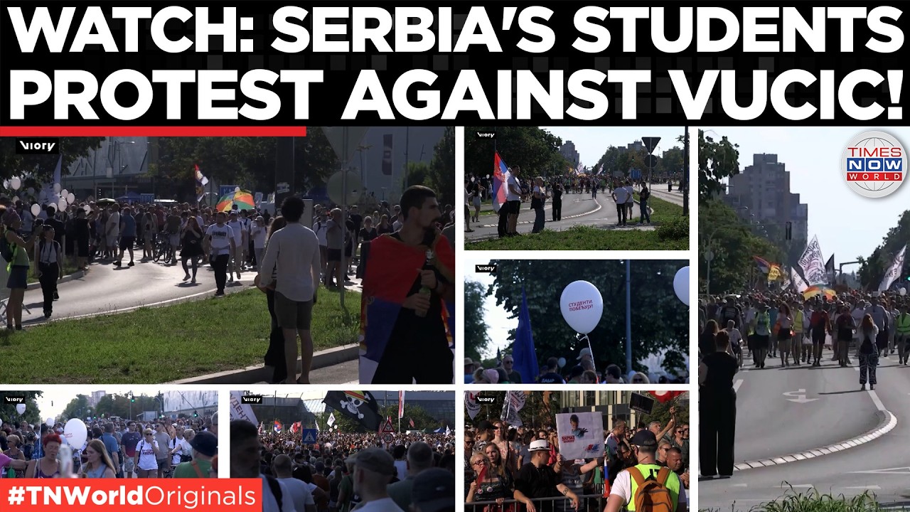 Video thumbnail for SERBIA'S ANTI-GOVT PROTESTS: Thousands Rally in Novi Sad Against Vucic | Times Now World