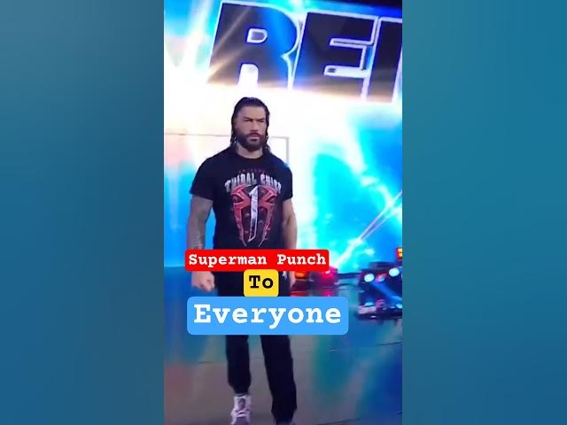Video thumbnail for Superman Punch to everyone #romanreigns #wwe #wweraw