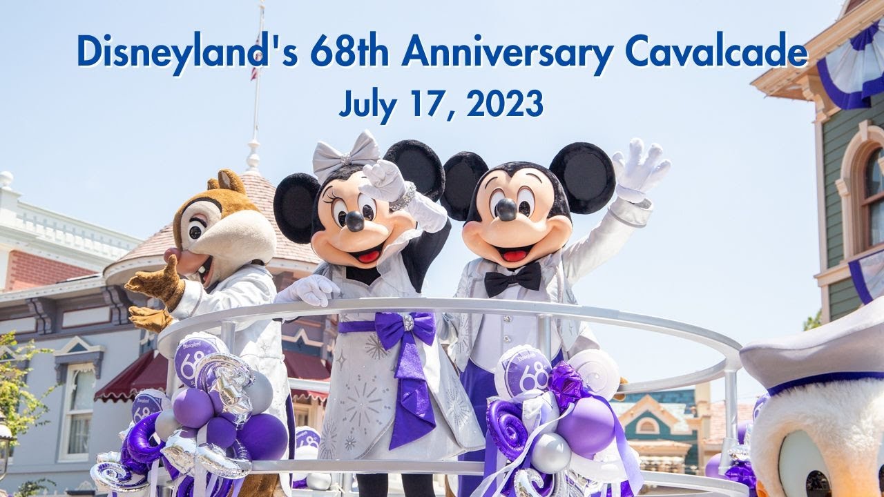 'Video thumbnail for Disneyland's 68th Anniversary Cavalcade From 5 Locations - July 17, 2023 4K'