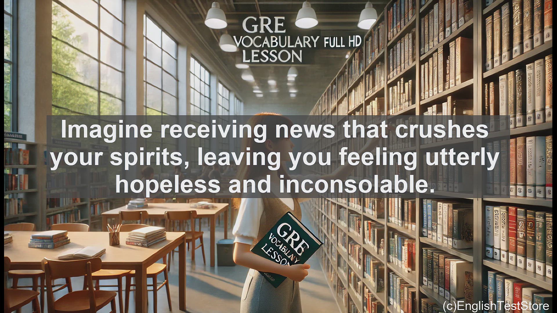 'Video thumbnail for GRE Vocabulary Lesson: Exploring the Powerful Word 'Disconsolate''
