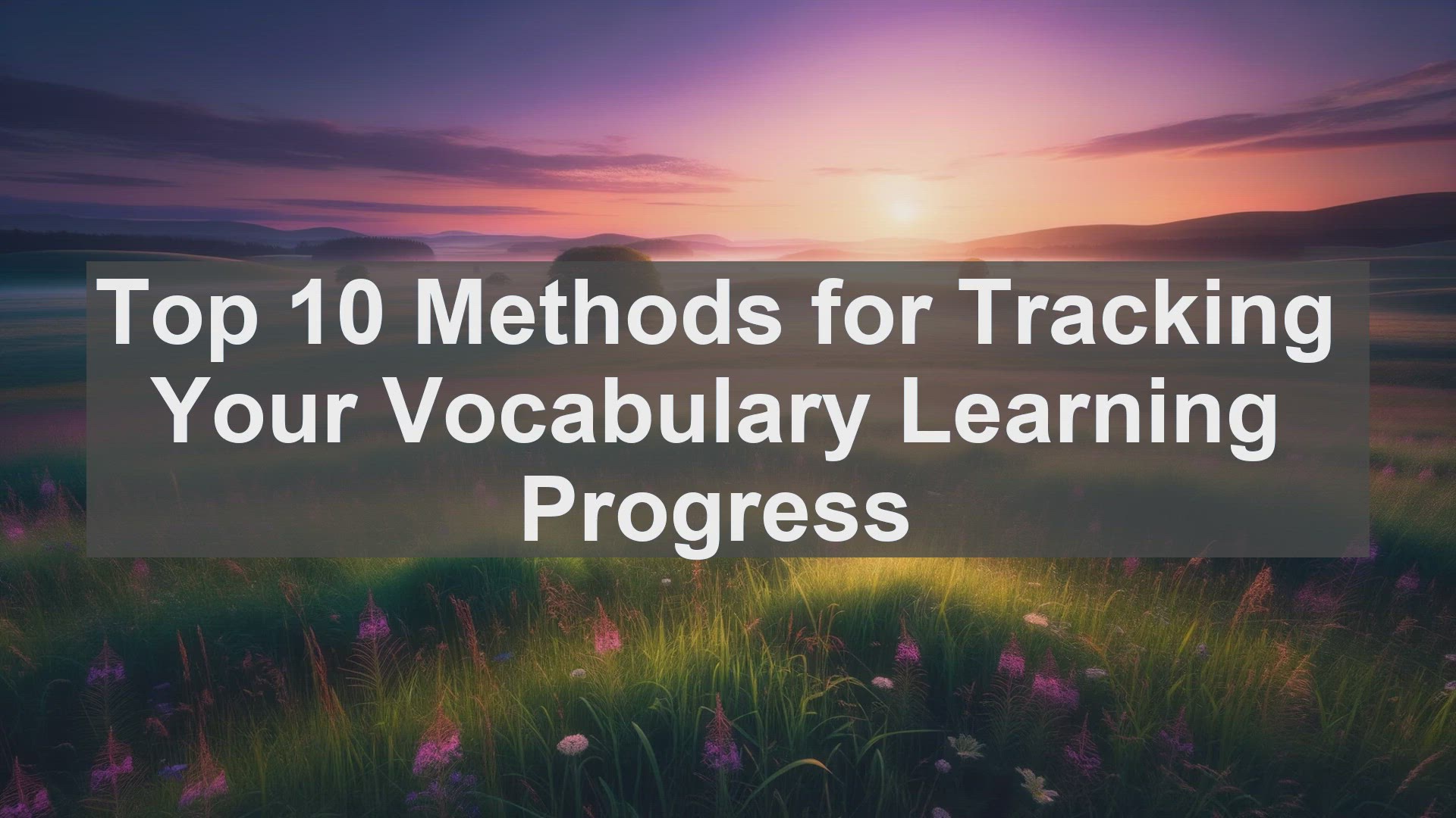 'Video thumbnail for Top 10 Methods for Tracking Your Vocabulary Learning Progress'