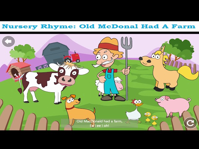 Video thumbnail for Nursery Rhyme | Old McDonald with Lyrics Version 1