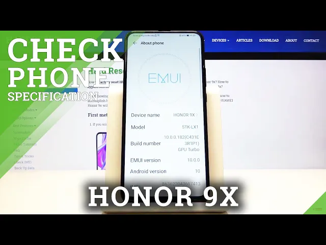 Video thumbnail for How to Locate Phone Specs in Honor 9X - Check Device Info
