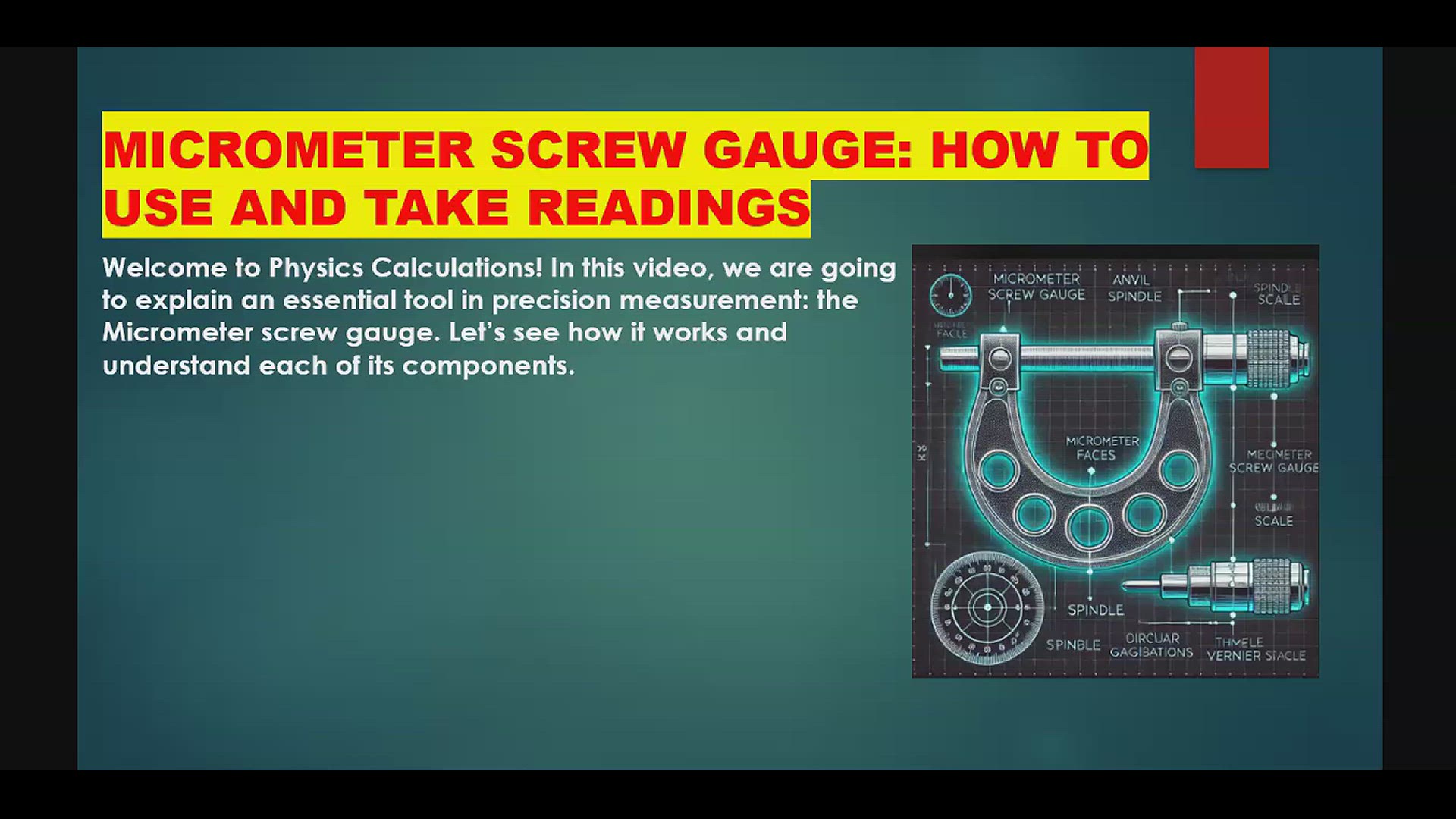 'Video thumbnail for HOW TO USE A MICROMETER SCREWGAUGE'