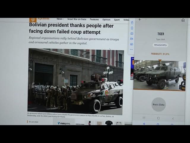'Video thumbnail for Bolivia Crisis Real Case Study How MEGA-Army App Identifies Military Vehicles During the Failed Coup'