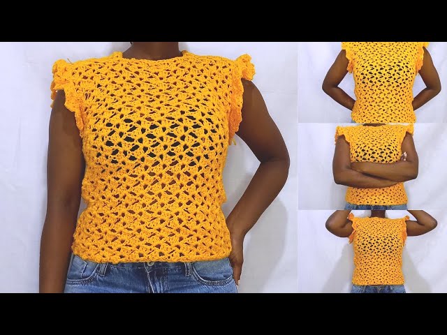 Video thumbnail for Crochet Summer Lacy Top
