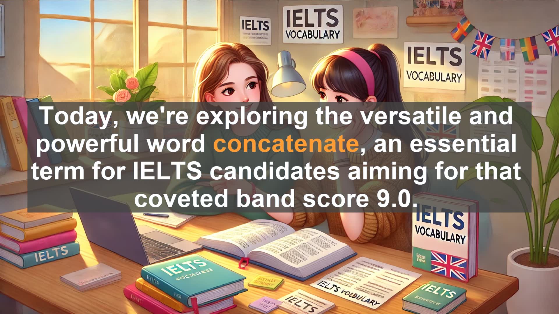 'Video thumbnail for 2000 Must Know IELTS 9.0 Vocabulary - Mastering 'Concatenate': A Key Word for IELTS Band 9.0'