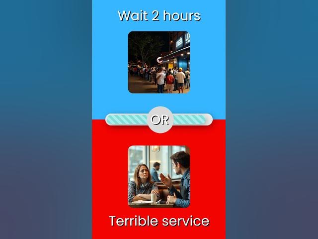 Video thumbnail for Restaurant Choices: Would YOU Rather? 🤔🍽️