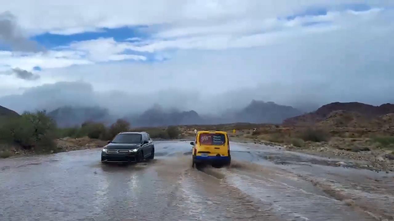 Video thumbnail for US: Tropical Storm Rachel’s Remnants Flood Las Vegas With Record Rainfall.