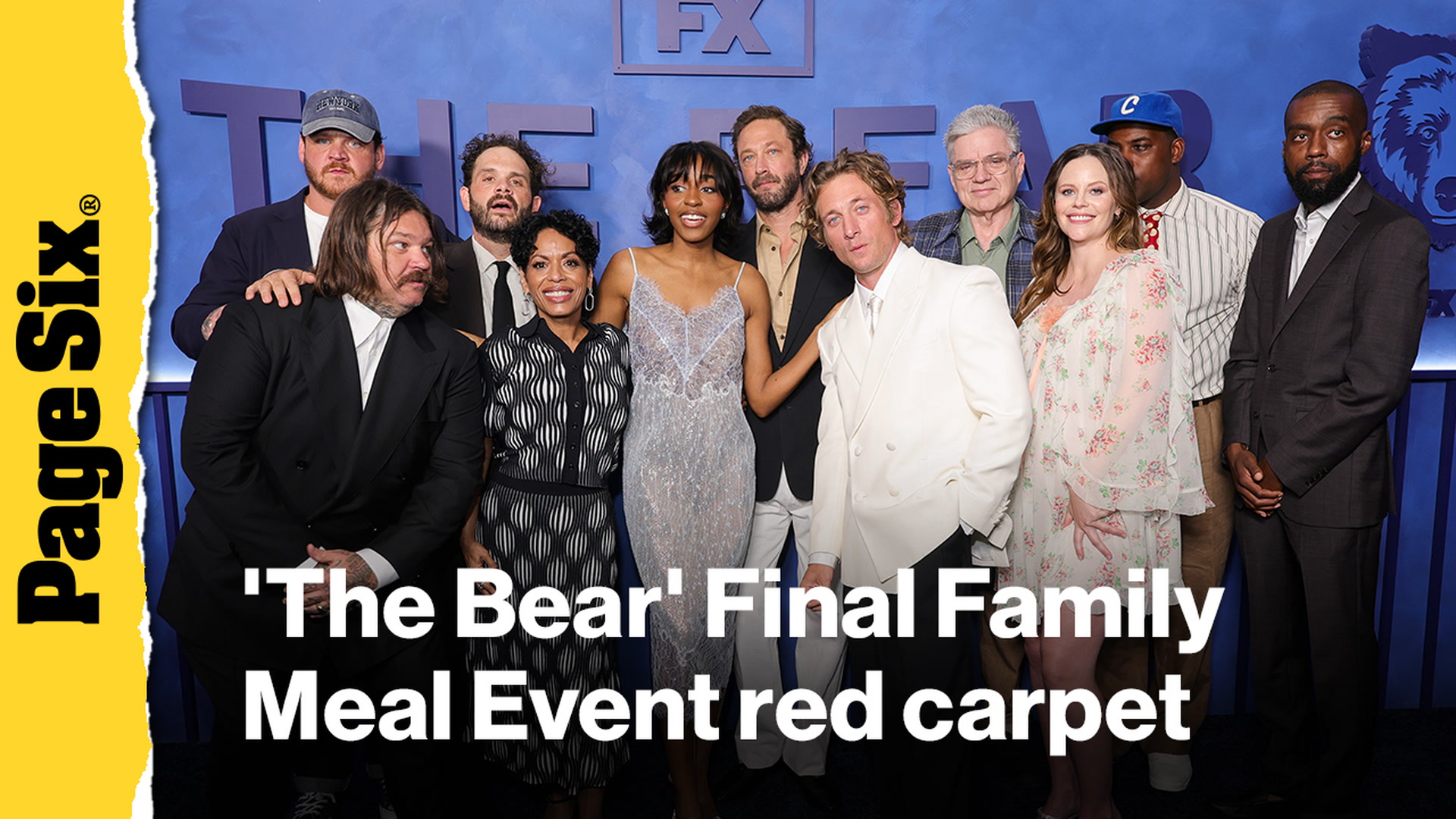 Video thumbnail for Ayo Edebiri, Jeremy Allen White, Ebon Moss-Bachrach and more attend FX's 'The Bear' Final Family Meal Event