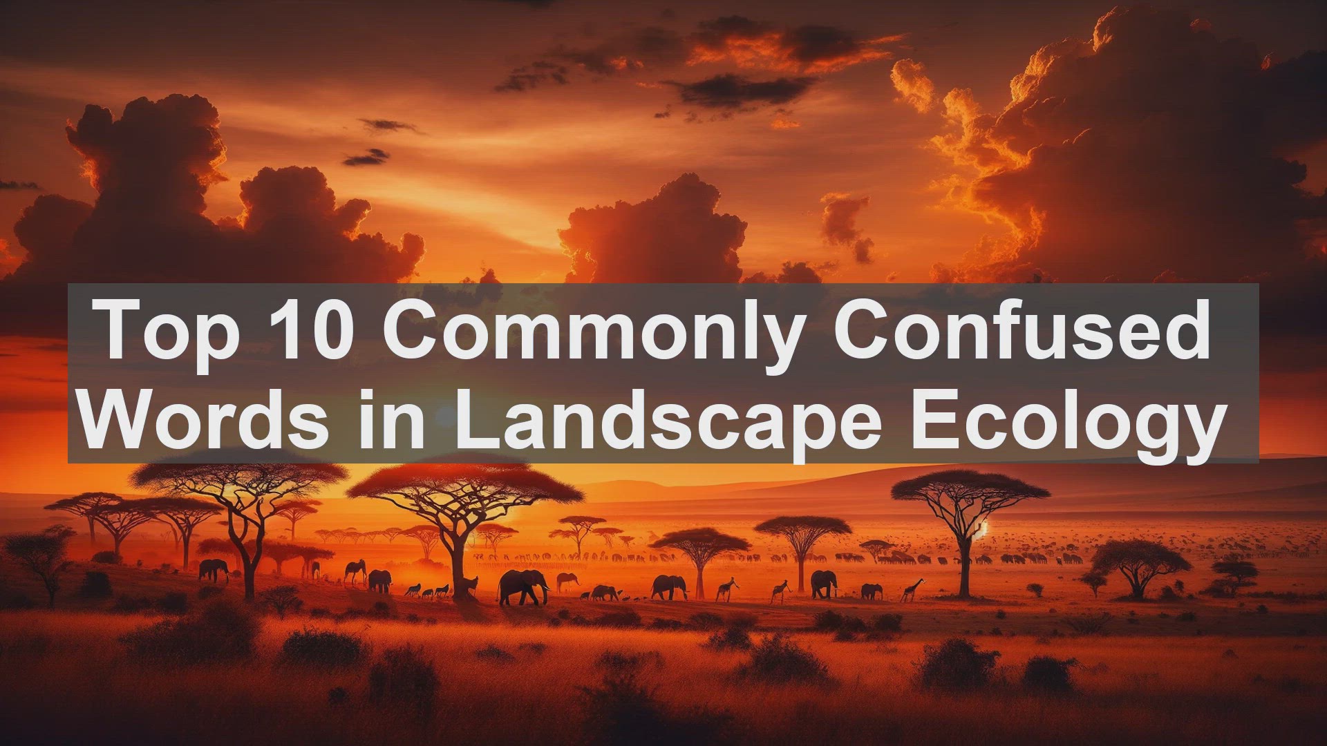 'Video thumbnail for Top 10 Commonly Confused Words in Landscape Ecology'