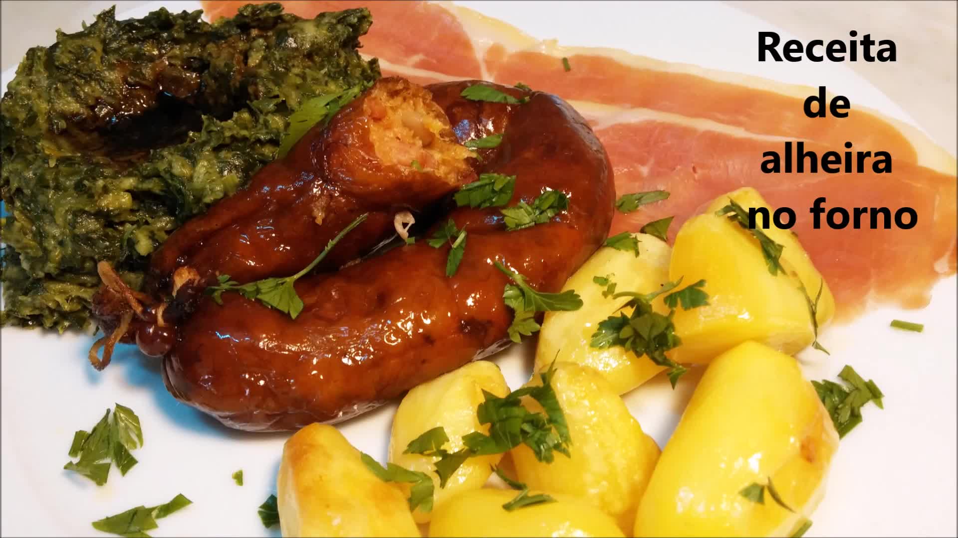 Video thumbnail for Receita de alheira no forno